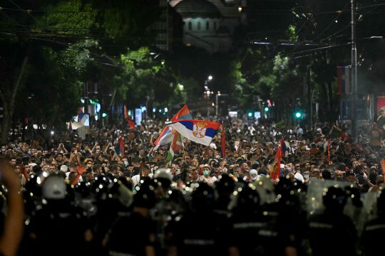Proteste in Serbiens Hauptstadt Belgrad am 28. Juni 2025