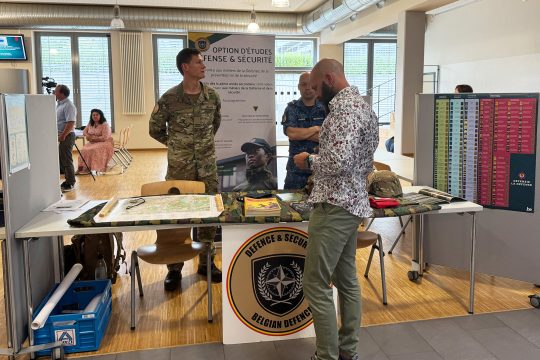 Stand der belgischen Armee bei der Vorstellung im RSI