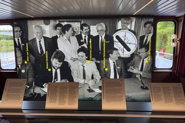 40 Jahre Schengen-Abkommen - Ausstellung auf dem Schiff