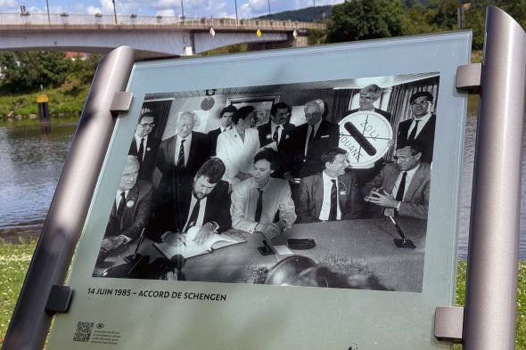 40 Jahre Schengen-Abkommen - Ausstellung auf dem Schiff