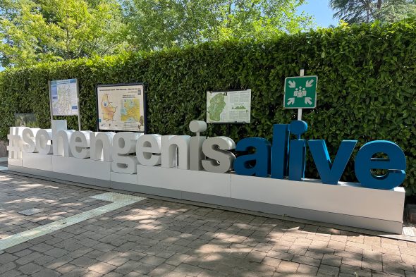 Foto-Spot für Touristen in Schengen