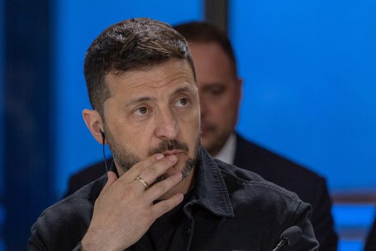 Der ukrainische Präsident Selenskyj bei einem Gipfeltreffen mit den Staats- und Regierungschefs aus Südosteuropa in Odessa