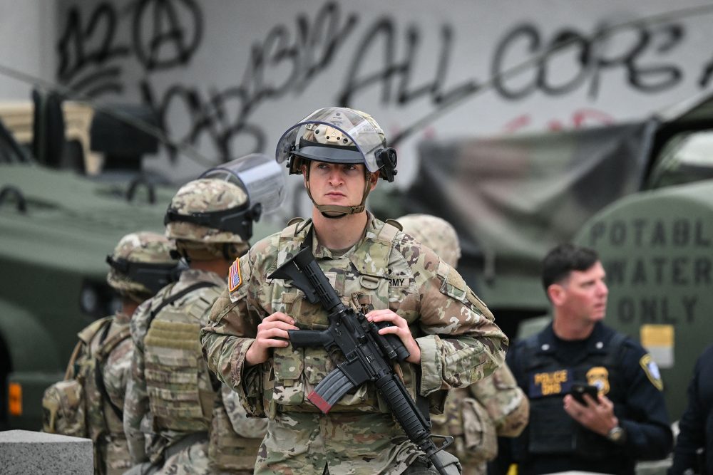 Soldaten der Nationalgarde in LA