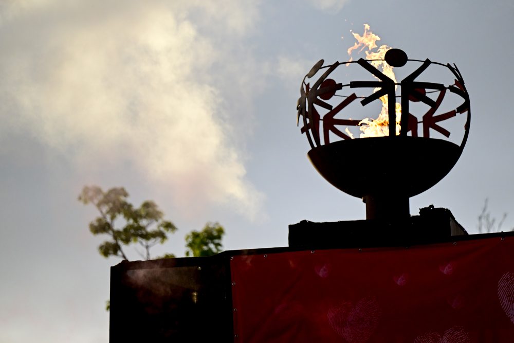 Das olympische Feuer der Special Olympics in Kortrijk