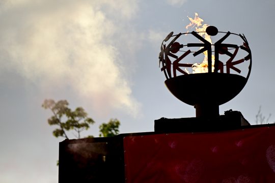 Das olympische Feuer der Special Olympics in Kortrijk