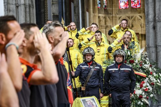 Trauerfeier für Feuerwehrmann Maxime Coessens