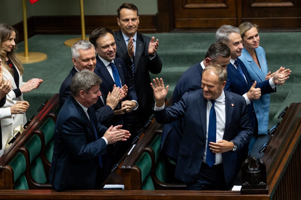 Polens Premier Donald Tusk bedankt sich