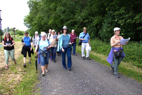 Walking Singers unterwegs im Wald in Raeren
