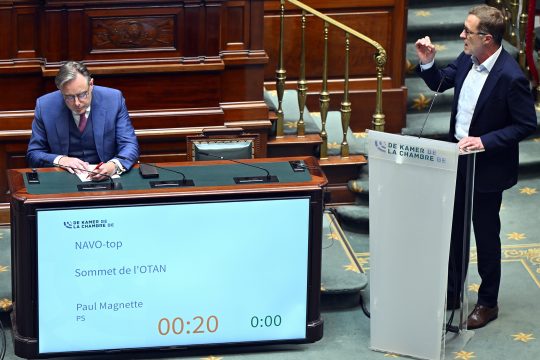 Bart De Wever und Paul Magnette am 19. Juno in der Kammer