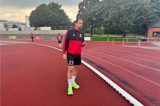 Bartosz Kedziora beim Training in Herve