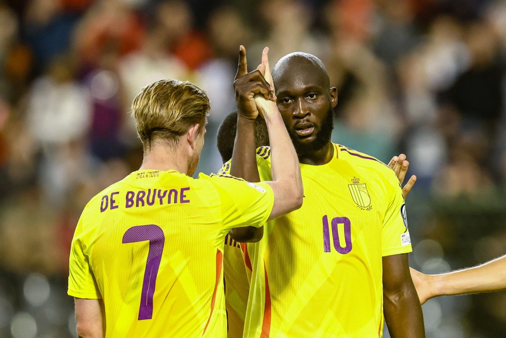 Kevin De Bruyne und Romelu Lukaku beim Spiel Belgien vs. Wales am 9. Juni