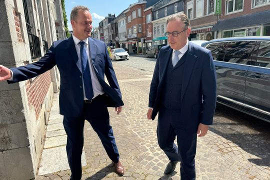Oliver Paasch und Bart De Wever am 2. Juli in Eupen