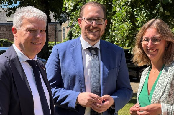 Die Minister Gregor Freches, Jérôme Franssen und Valérie Lescrenier