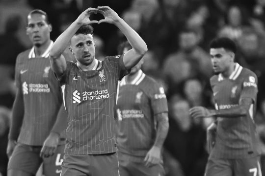 Diogo Jota beim Spiel zwischen Liverpool und Everton am 2. April