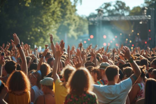 Zuschauer auf einem Musikfestival