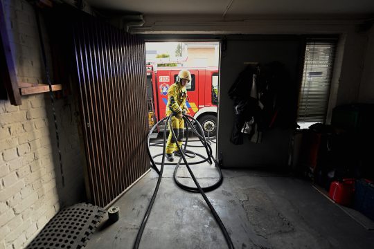 Feuerwehrleute aus Lüttich im Einsatz