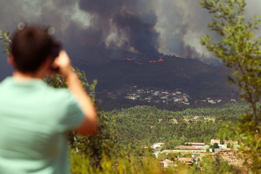 Waldbrand in Gondomar im Norden von Portugal