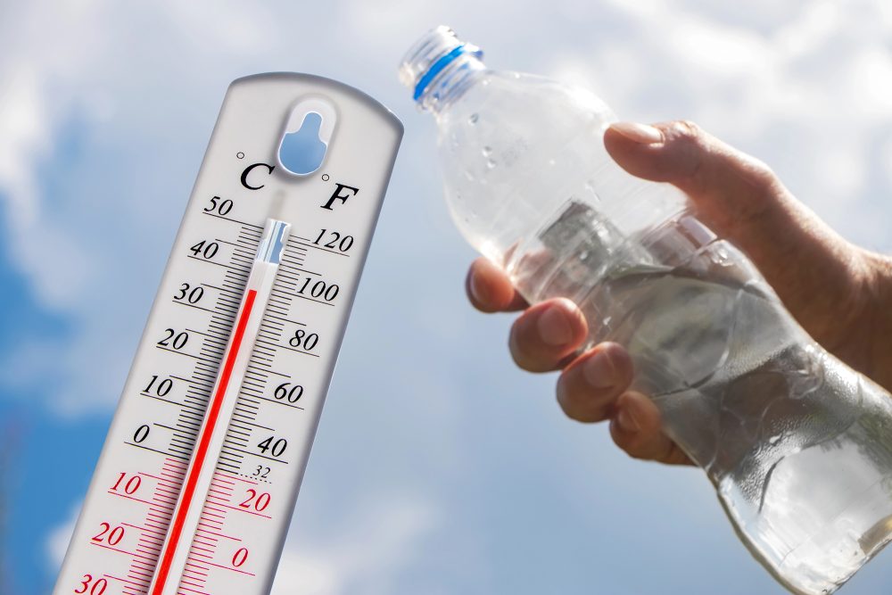 Bei Hitze soll man viel Wasser trinken