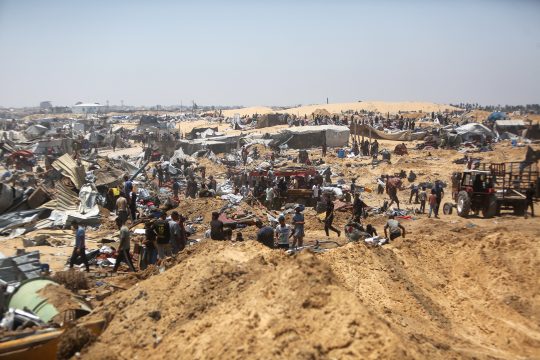 Improvisiertes Flüchtlingslager in Chan Junis am 11. Juli