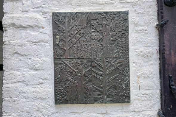 Kunst am Bau: Im Innenhof des Ateliers Kunst und Bühne