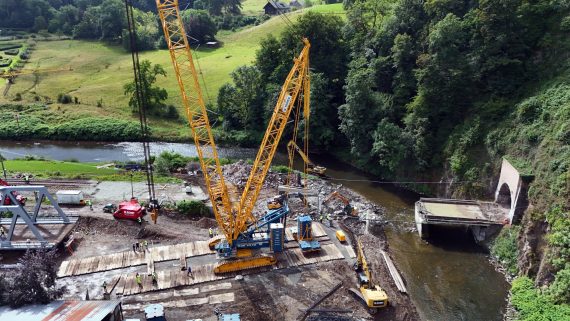 Brücke von Louheau in Pepinster (Bild: Eric Lalmand/belga)