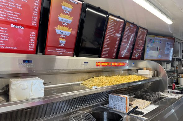 Arbeitsfläche in der Fritüre