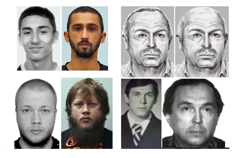 Drei neue Gesichter auf der Most-Wanted-Liste: Jeton Begesi (oben links), Dmitriy Terechtchenko (unten links), Vladimir Chemeret (rechts)