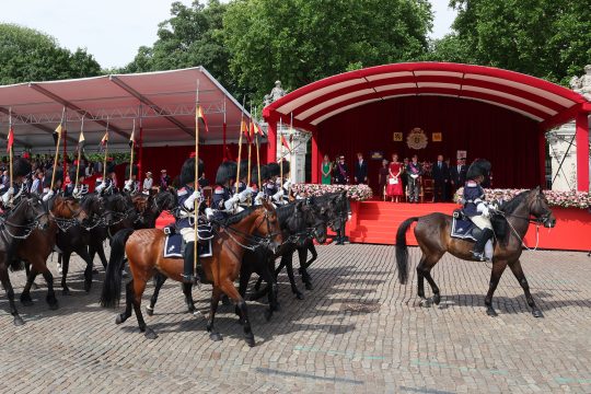 König Philippe und Königin Mathilde nehmen die Militärparade ab