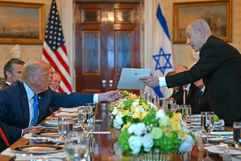 Der israelische Premier Netanjahu zu Gast bei US-Präsident Trump (Bild vom 8. Juli 2025)