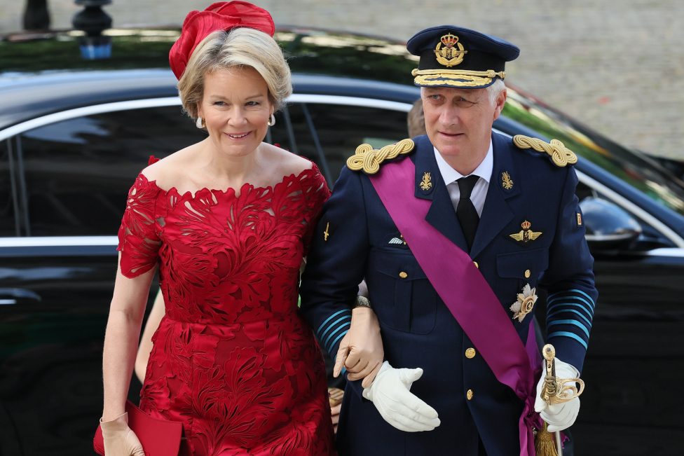 Königin Mathilde und König Philippe auf dem Weg zum Te Deum