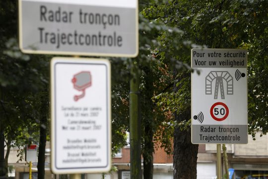 Abschnittskontrolle in Brüssel