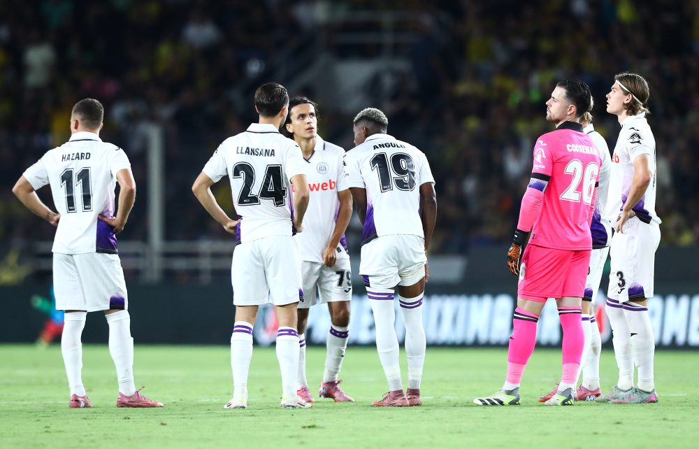 Spieler des RSC Anderlecht beim Conference-League-Play-off-Spiel in Athen