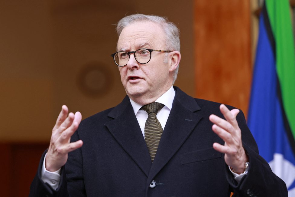 Der australische Premierminister Anthony Albanese bei der Pressekonferenz in Canberra am 11. August 2025