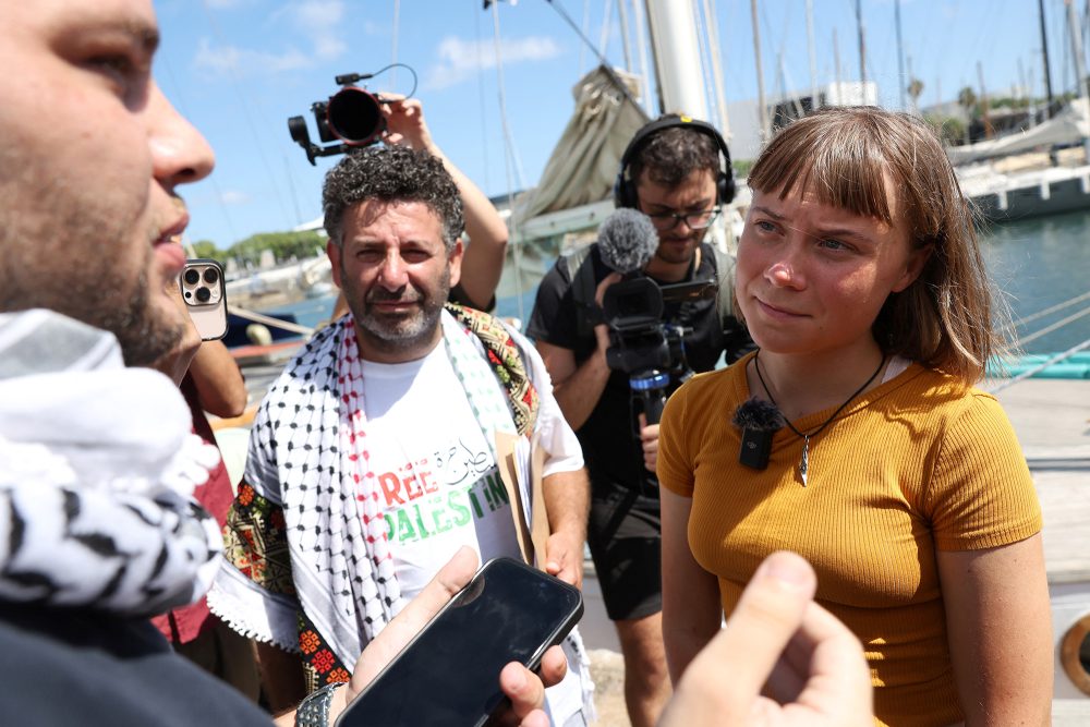 Die schwedische Aktivistin Greta Thunberg ist ebenfalls an Bord des Hilfsschiffes