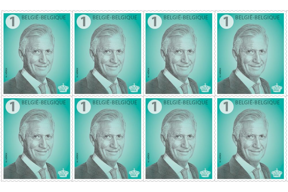 Das neue Briefmarkenmotiv von König Philippe