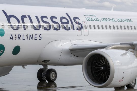 Ein Airbus A320neo der Fluggesellschaft Brussels Airlines
