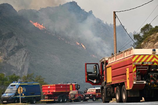 Feuerwehrfahrzeuge in Fraissé-des-Corbières