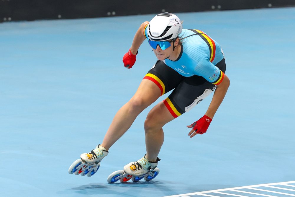 Inline-Skaterin Fran Vanhoutte bei den World Games 2025 in China
