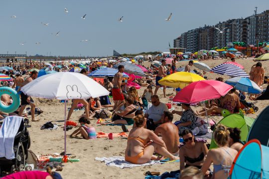 Viel Volk am Strand von Blankenberge