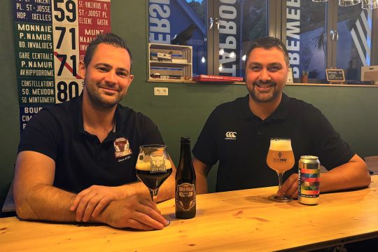 Eric Lampertz (Nova Villa) und Gregory Toussaint (Brewtous) mit ihren preisgekrönten Bieren