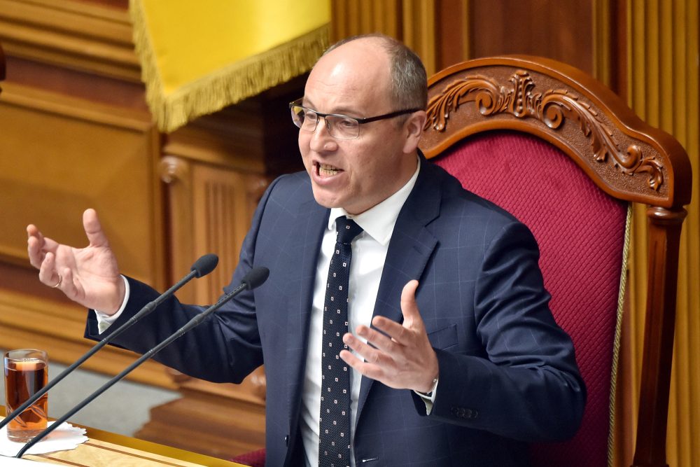Parlamentschef Andrij Parubij im Mai 2019