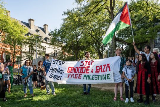 Propalästinensische Demonstration vor dem wallonischen Parlament