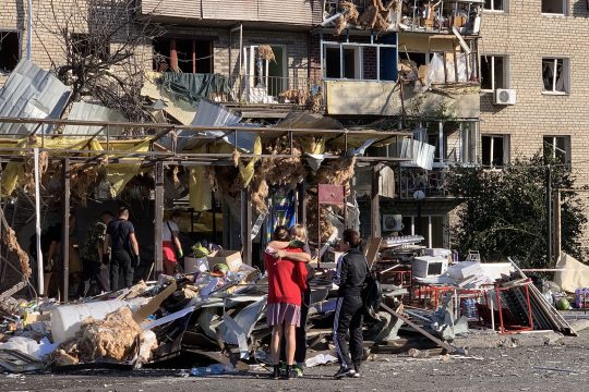 Schäden in Saporischschja am Samstag
