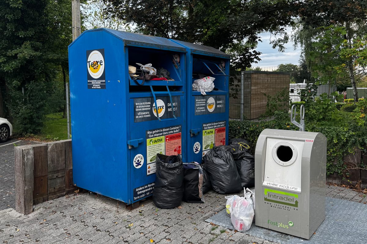 Terre-Container am Galmeiplatz in Kelmis