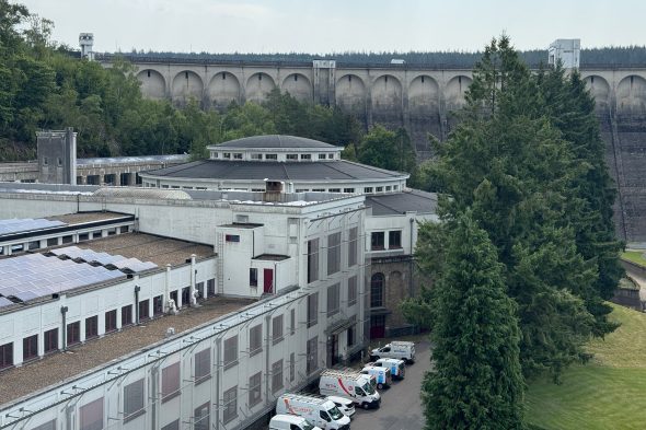 Trinkwasseraufbereitungsanlage der Eupener Wesertalsperre von außen
