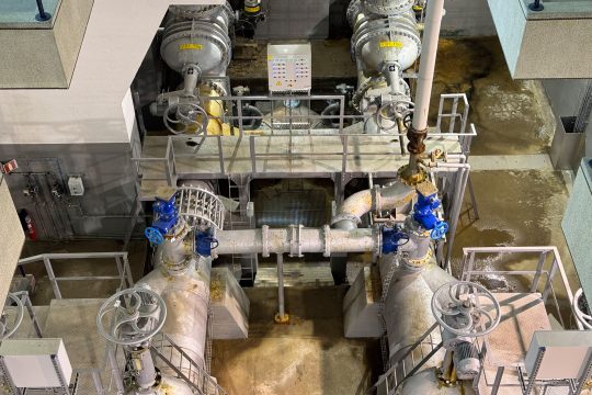 Technik in der Trinkwasseraufbereitungsanlage der Eupener Wesertalsperre