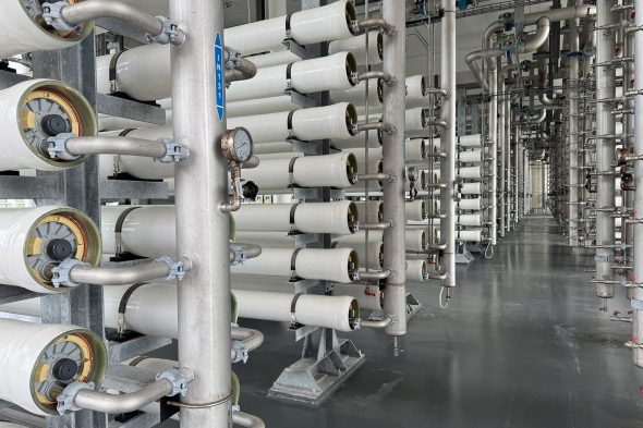Technik in der Trinkwasseraufbereitungsanlage der Eupener Wesertalsperre
