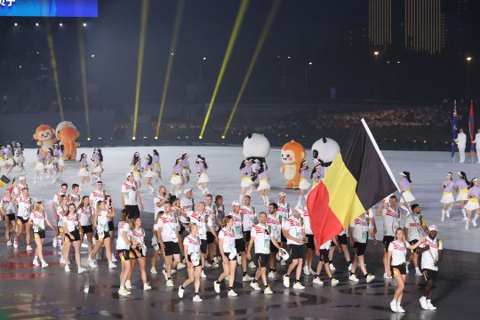 Die belgische Delegation bei der Eröffnungsfeier der World Games