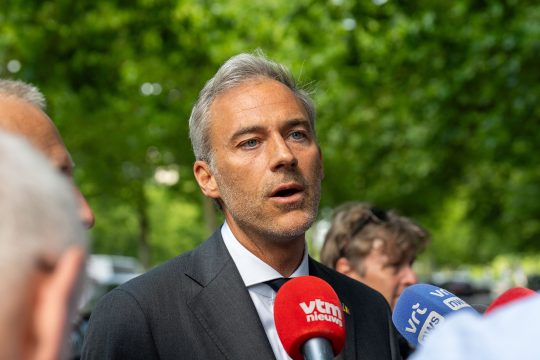 Yvan Verougstraete gibt Interviews am 14. Juli