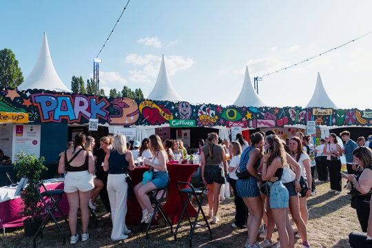 Besucher des Musikfestivals Les Ardentes